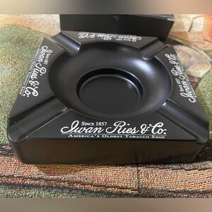 IWAN RIES & Co. Tobacco Shop Promo Cigar Ashtray Visol VASH409K 6” Ceramic NEW